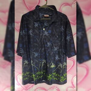 Vintage Vector Performance Series Shirt Mens Large Button Up Hawaiian Y2K